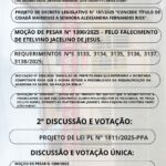 Pauta Sessão Ordinária 05/06/2025