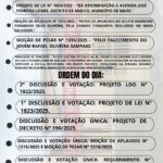 Pauta Sessão Ordinária 25/09/2025