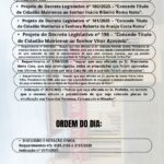 Pauta Sessão Ordinária 06/11/2025