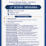Pauta Sessão Ordinária 30/04/2026