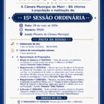 Pauta Sessão Ordinária 28/05/2026
