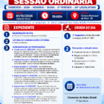 Pauta Sessão Ordinária 01/10/2026