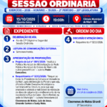 Pauta Sessão Ordinária 15/10/2026